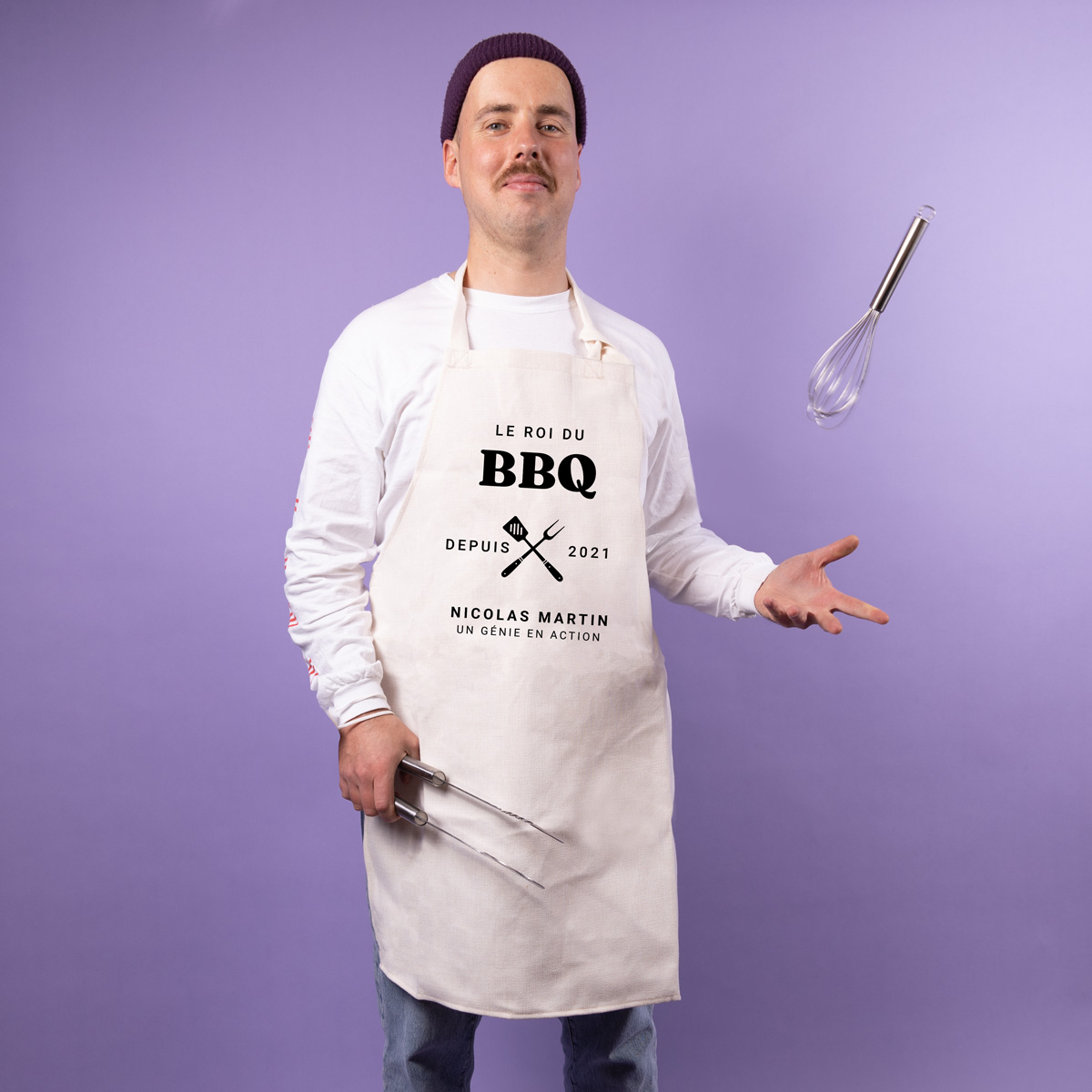 Tablier personnalisé Le Roi du BBQ