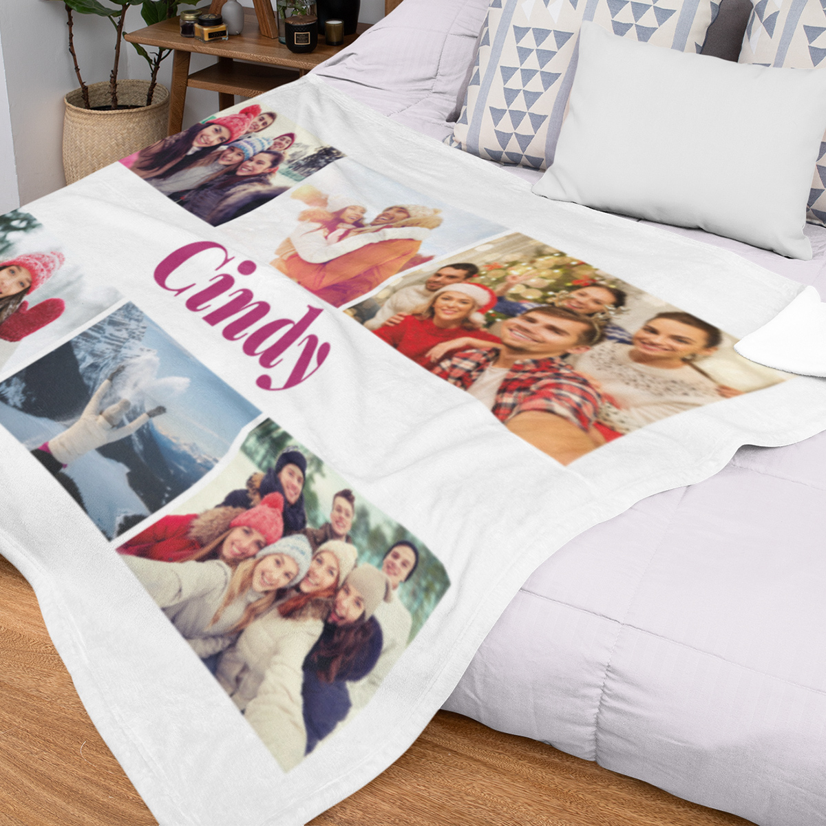 Couverture personnalisée avec 6 photos et texte