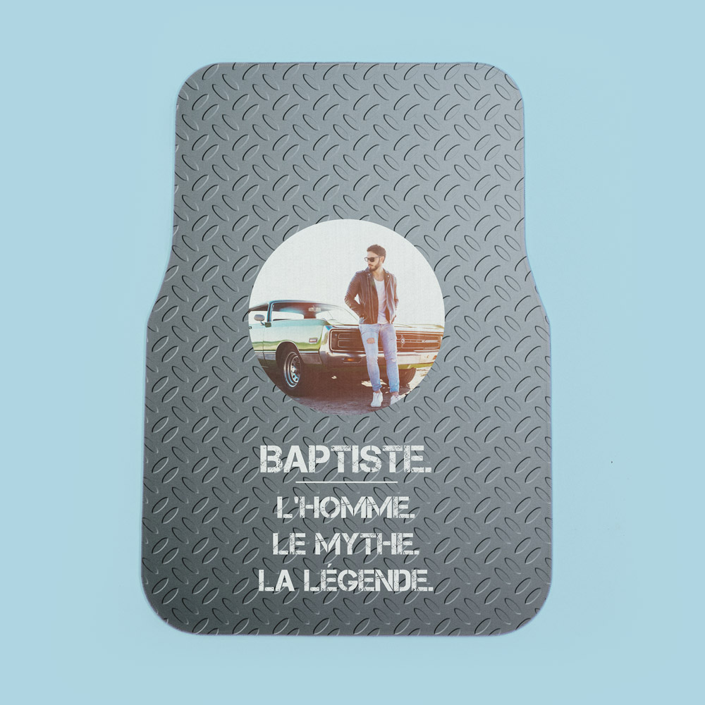 Tapis voiture personnalisé avec photo et texte