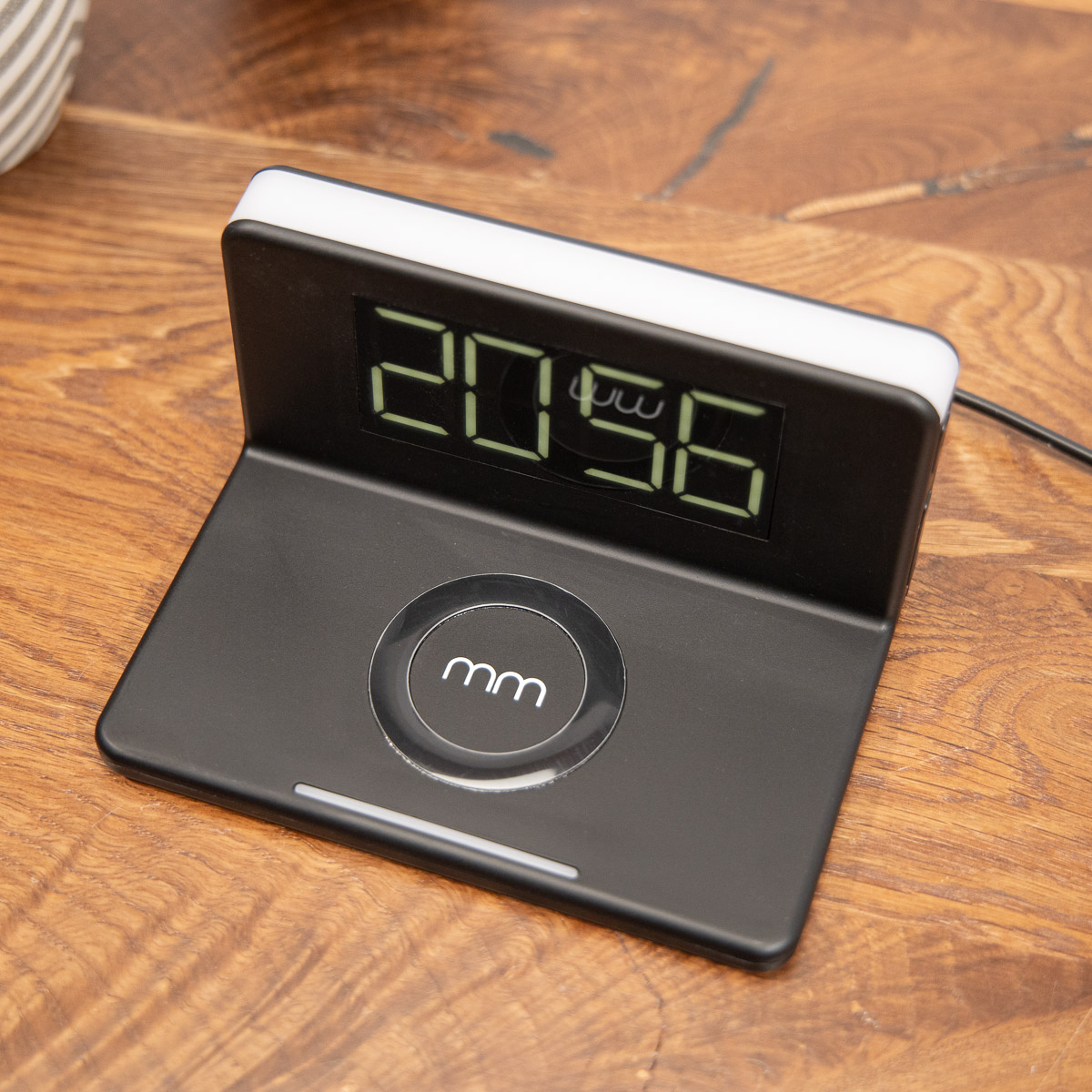 Chargeur sans fil avec Horloge et Veilleuse