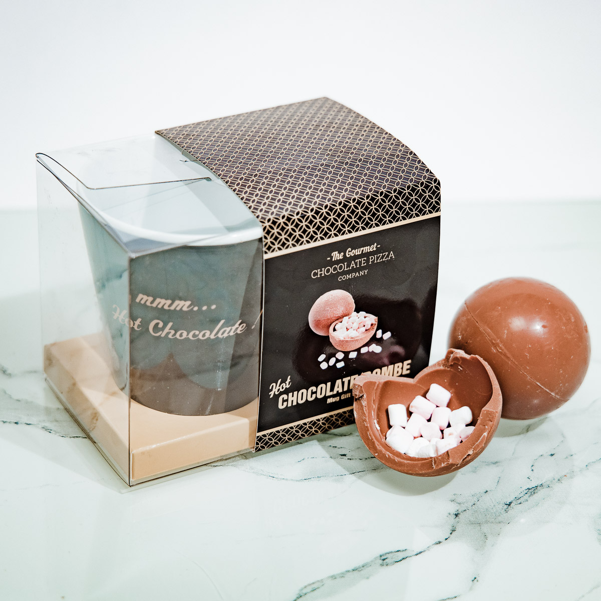 Coffret cadeau Bombe pour Chocolat chaud avec Tasse