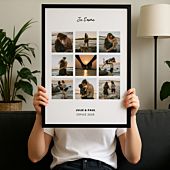 Poster personnalisé collage photos avec texte