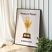 Poster personnalisé - Empreinte de main et trophée