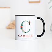 Mug personnalisé avec monogramme hivernal