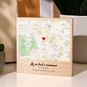 Tableau personnalisé en bois Là où tout a commencé