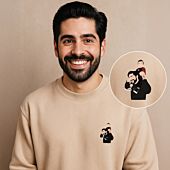 Pull personnalisé petite illustration