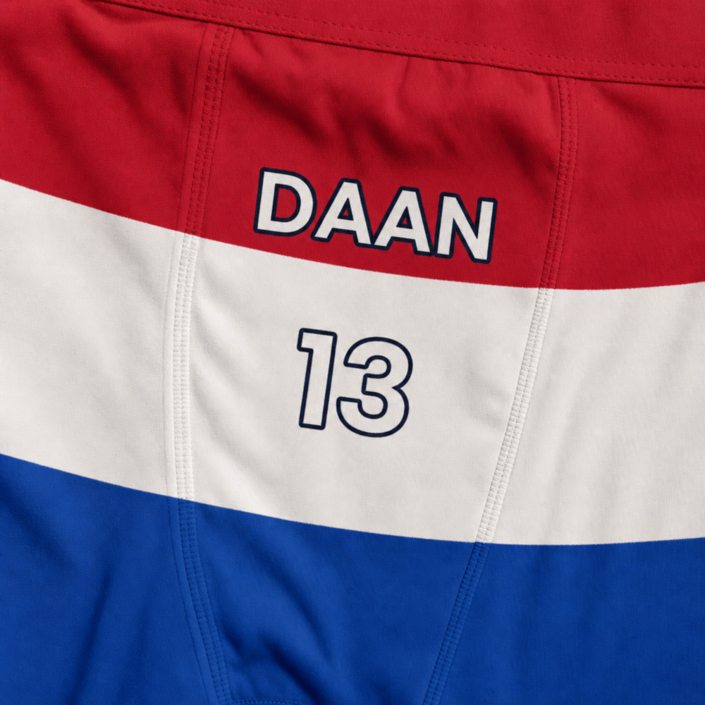 Caleçon personnalisé avec drapeau et texte