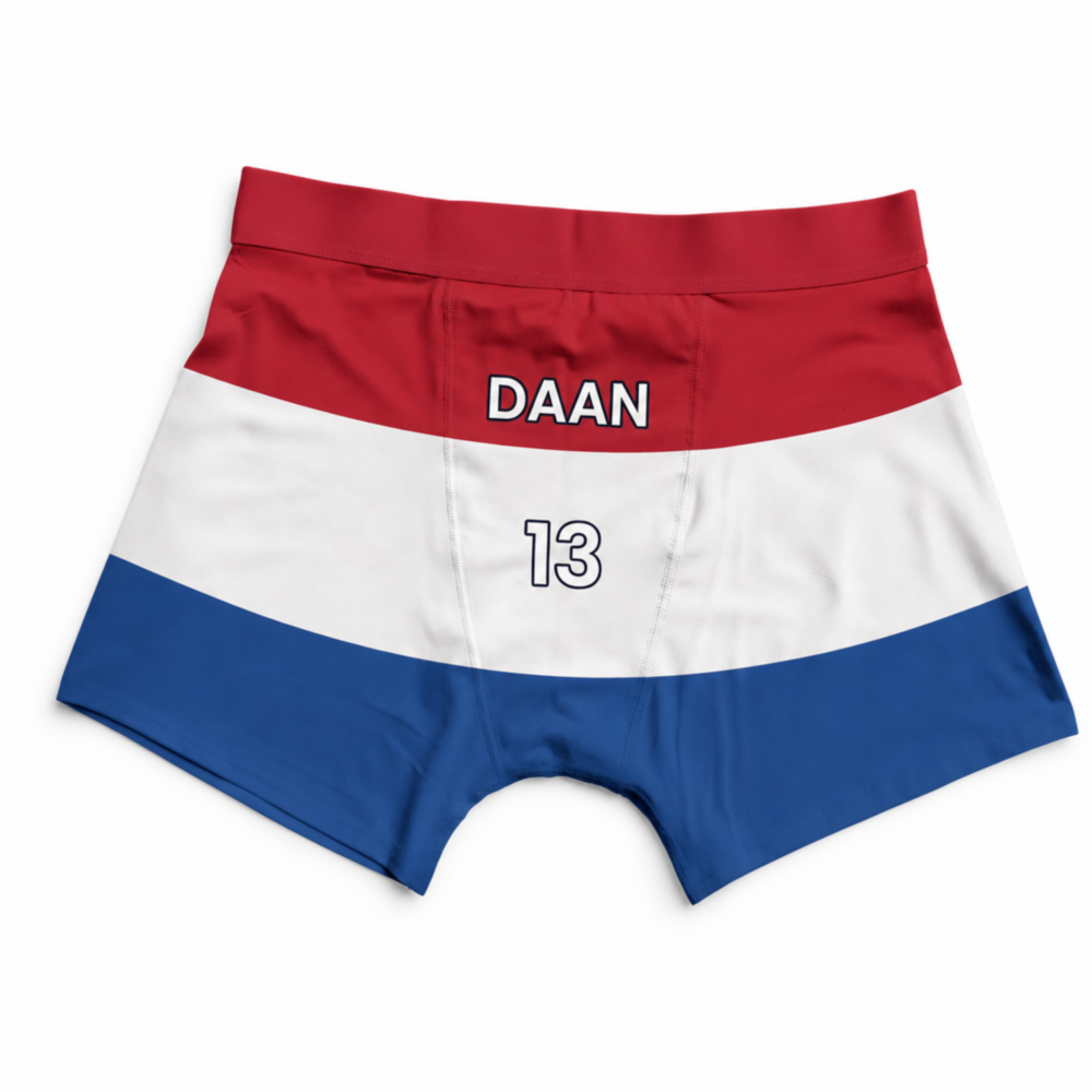 Caleçon personnalisé avec drapeau et texte