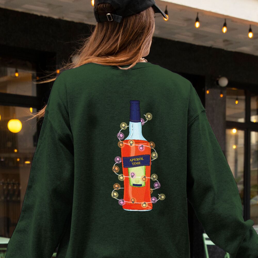 Pull de Noël personnalisé bouteille Aperol Spritz