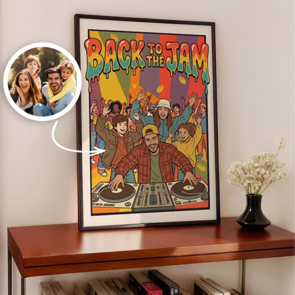 Poster personnalisé Soirée années 90 – Vous êtes le DJ