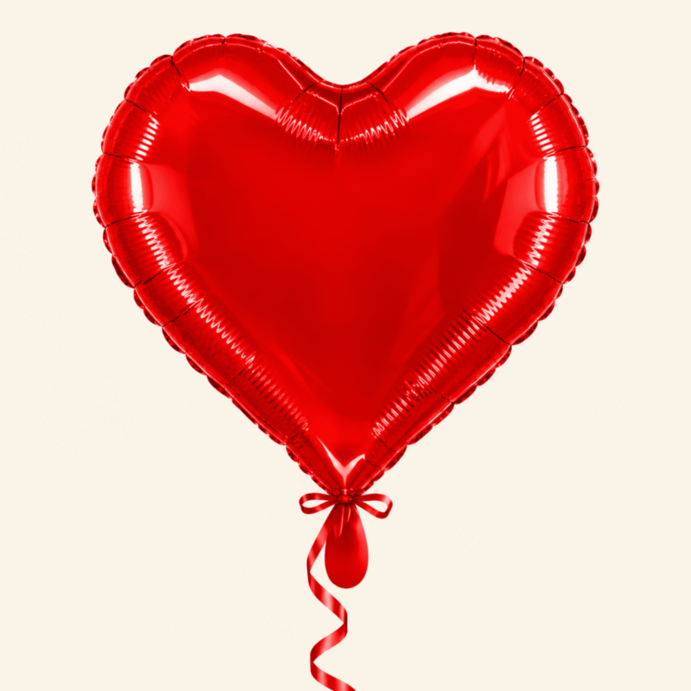 Ballon Cœur Rouge en Aluminium