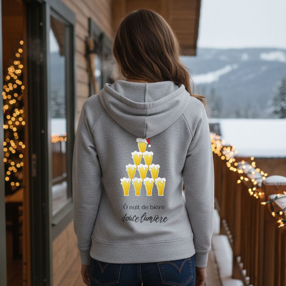 Sweat à capuche de Noël personnalisé - Bière
