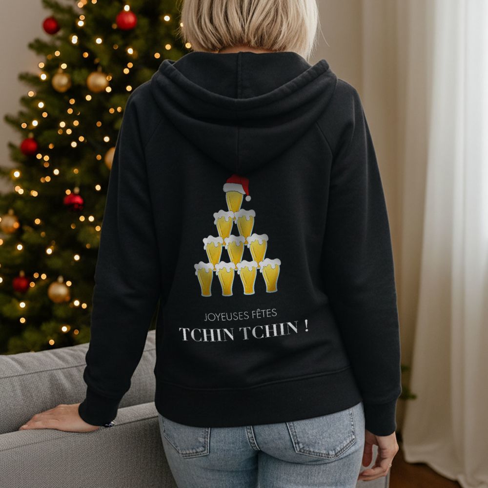 Sweat à capuche de Noël personnalisé - Bière