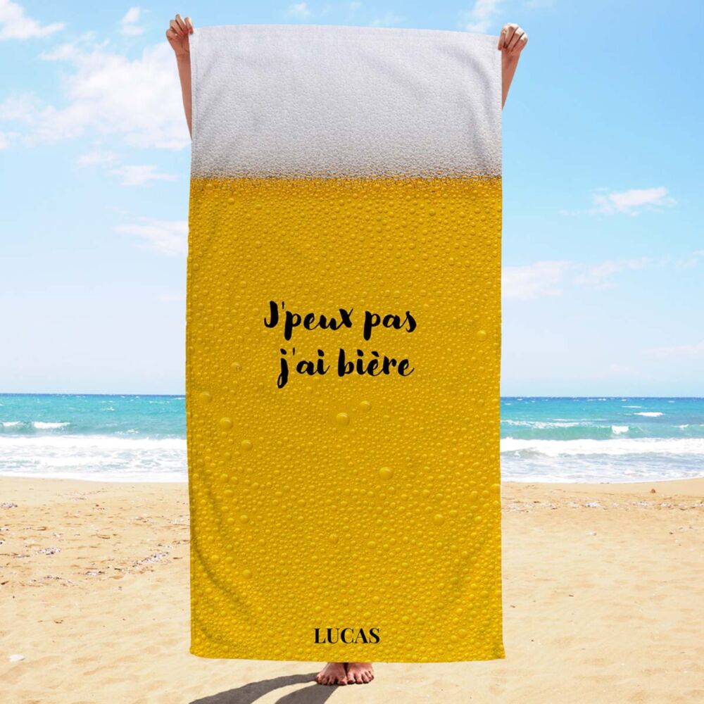 Serviette personnalisée bière