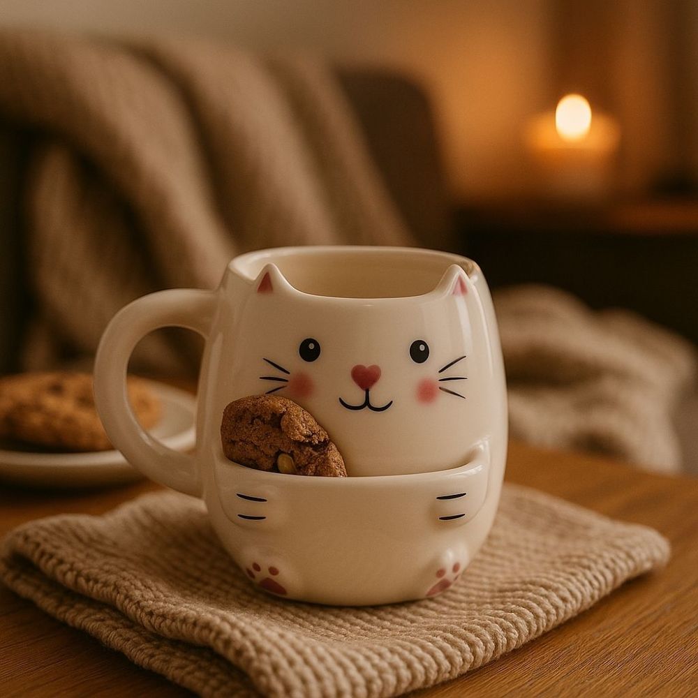 Tasse chat porte-biscuit