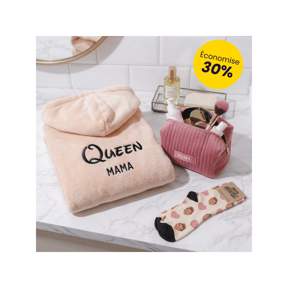 Geschenkset Kosmetiktasche Bademantel und Socken