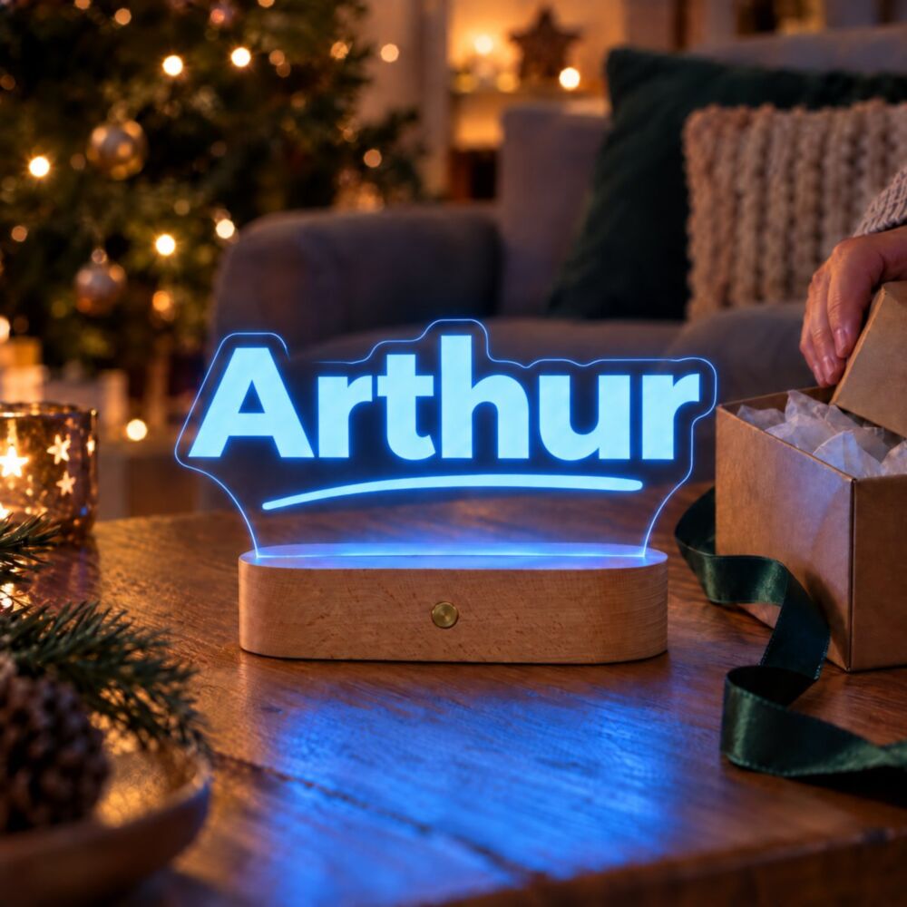 Lampe LED personnalisée avec nom