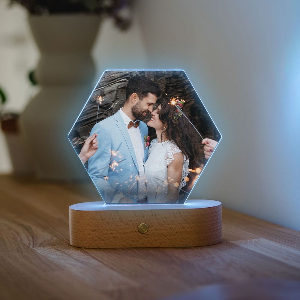Lampe LED personnalisée avec photo