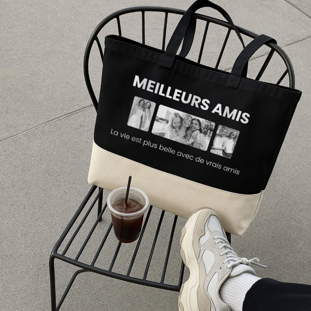 Personalisierbare Tasche mit Text und Fotos Personalisierbare Tasche mit Text und Fotos