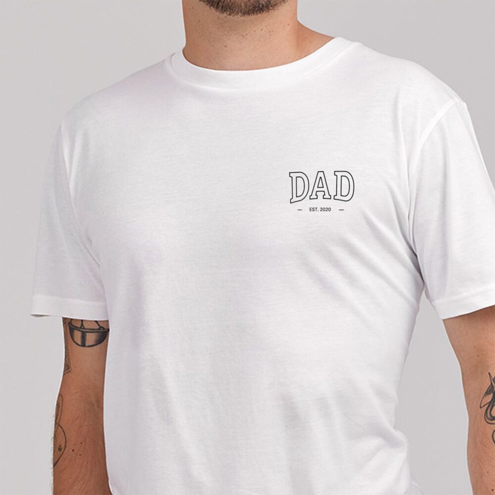 T-Shirt Personnalisé Pour Papa Style Université avec Année
