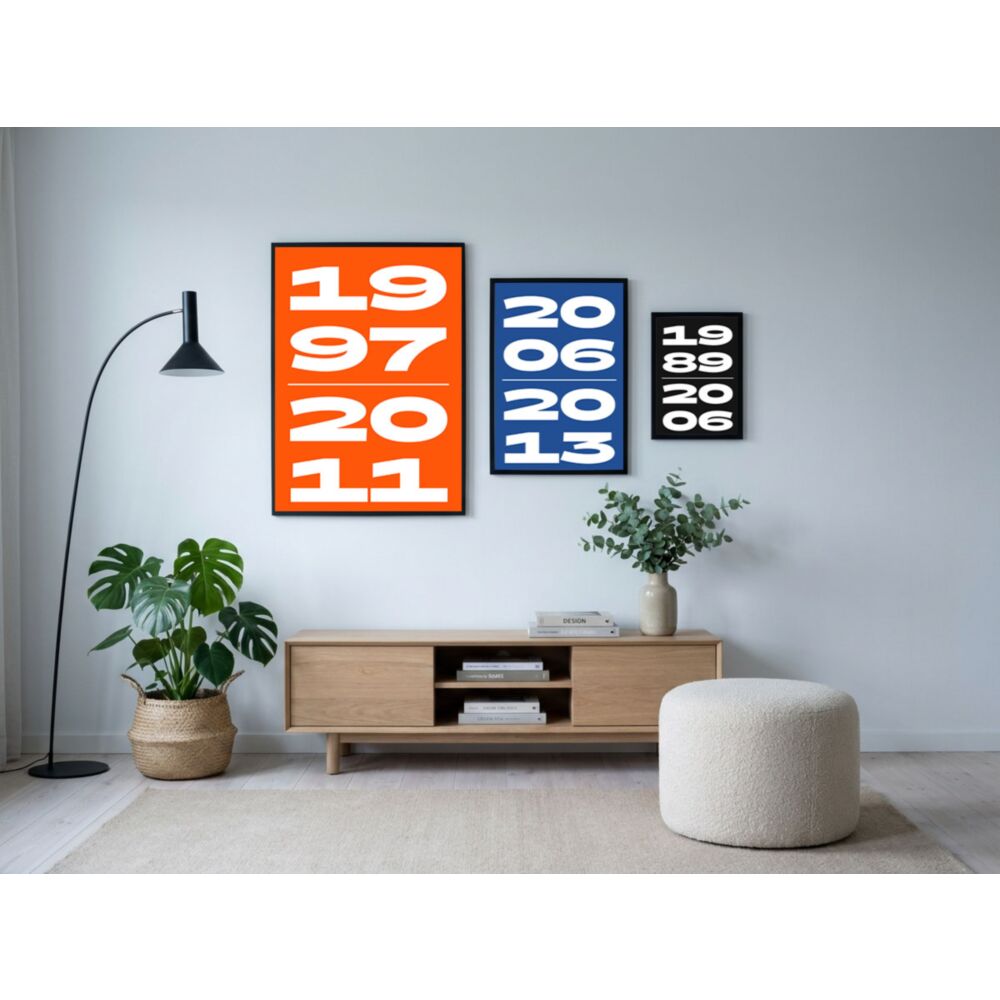 Affiche Murale Personnalisée avec Deux Années – Format A2