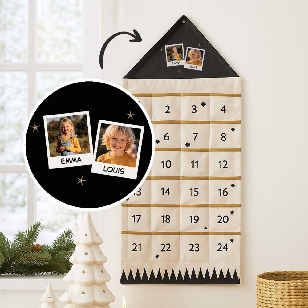 Personalisierbarer Adventskalender im Polaroid-Design