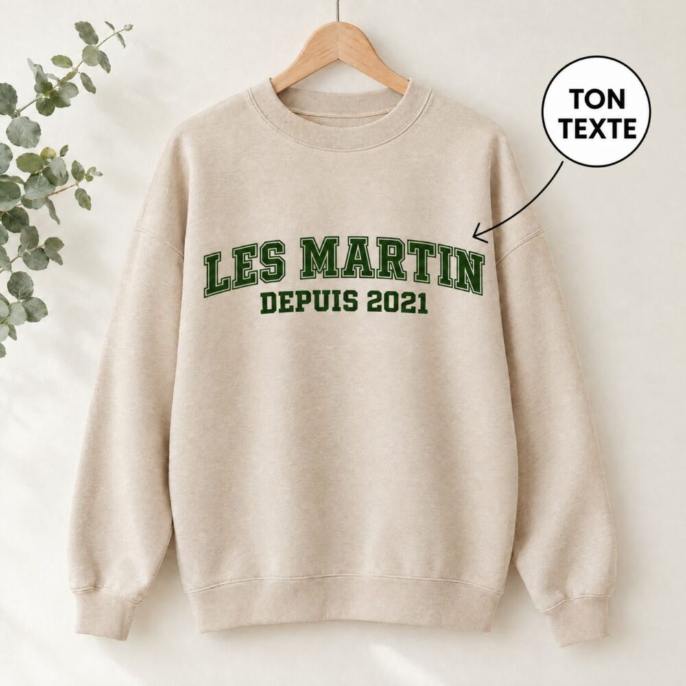 Pull personnalisé Style universitaire