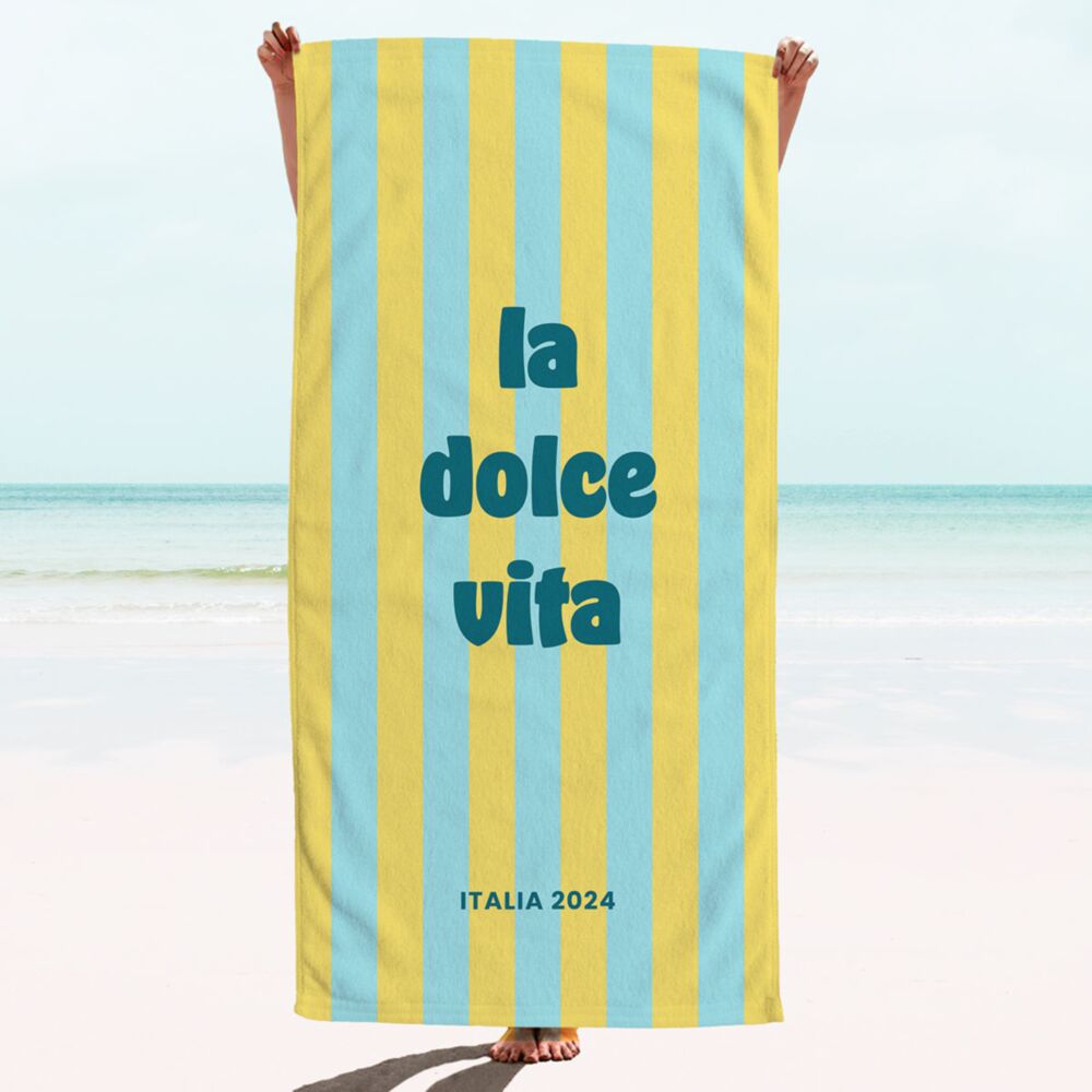 Serviette personnalisée rétro avec texte