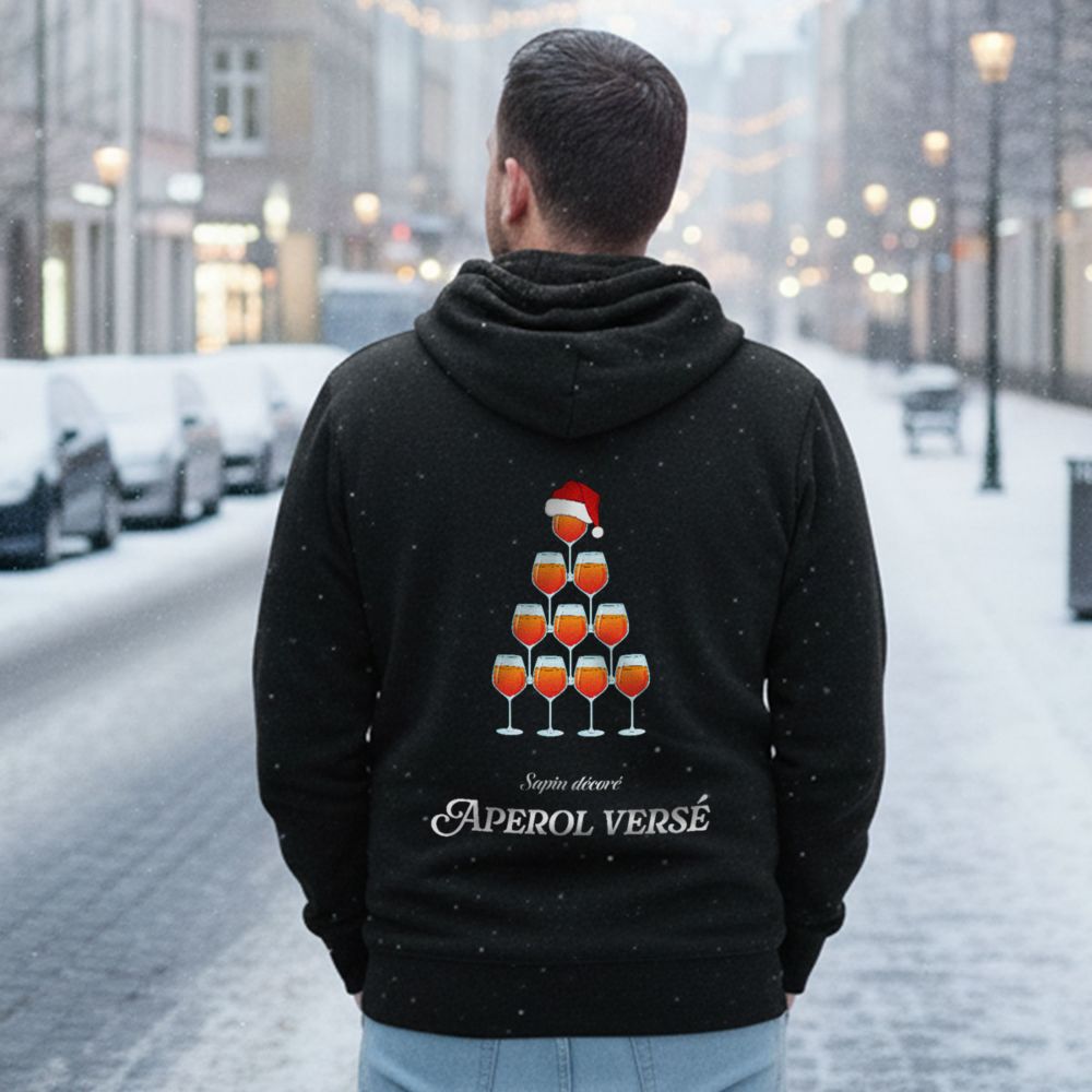 Sweat à capuche de Noël personnalisé - Aperol
