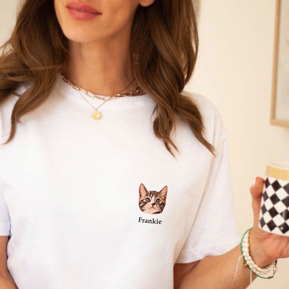 T-shirt personnalisé avec votre animal de compagnie Cartoon