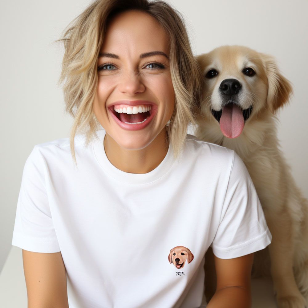 T-shirt personnalisé avec votre animal de compagnie Cartoon