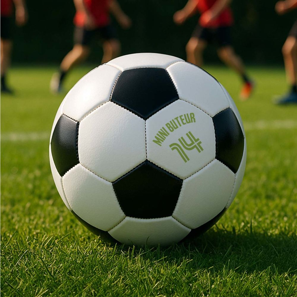 Ballon de football personnalisé avec texte et numéro