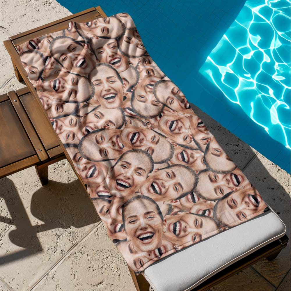 Serviette personnalisée avec visage