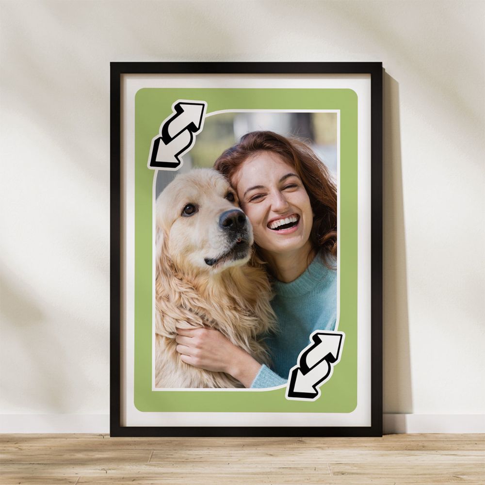 Poster personnalisé carte à jouer avec photo