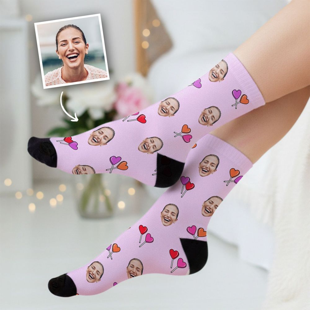 Chaussettes personnalisées visage différents designs