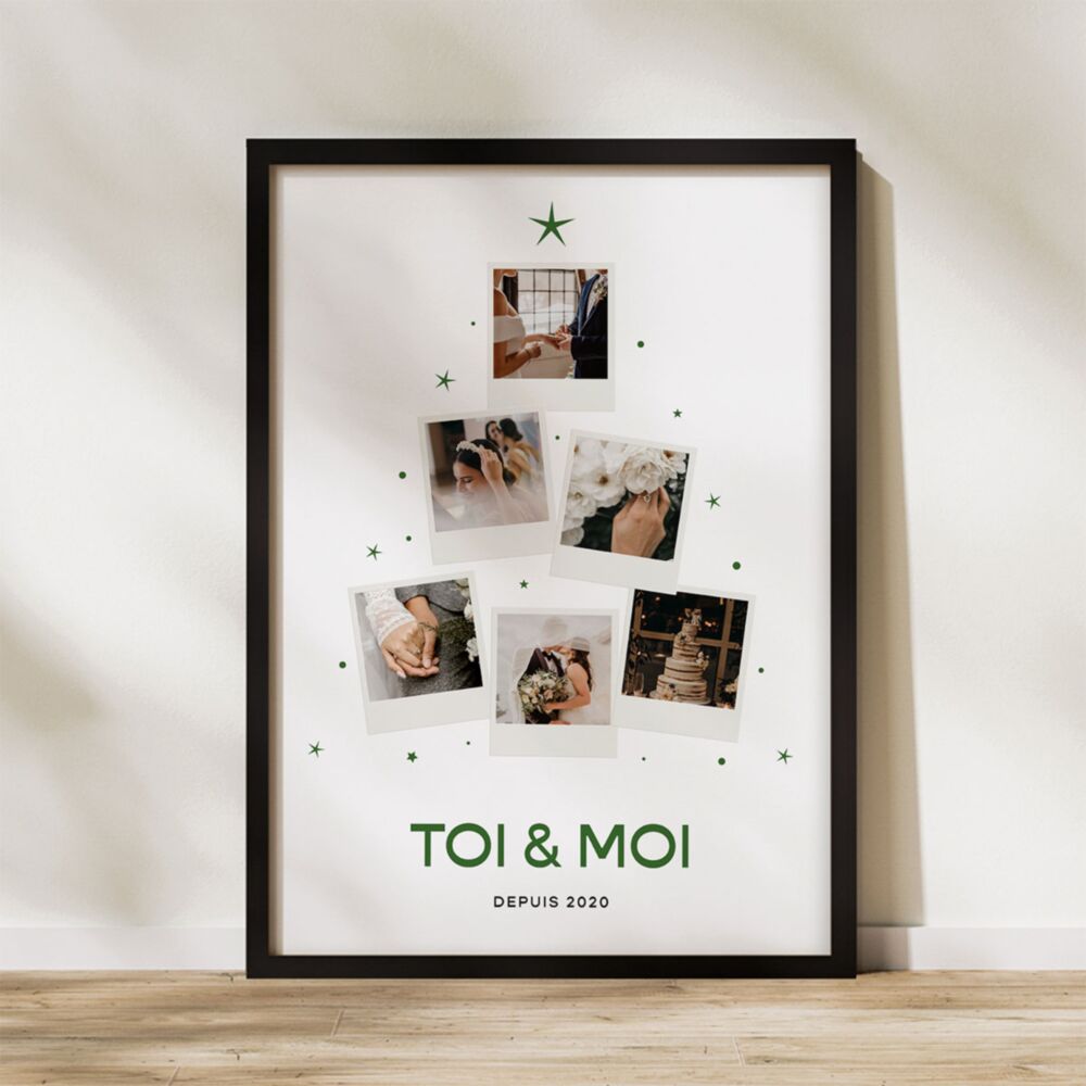Poster personnalisé de Noël avec photos et texte