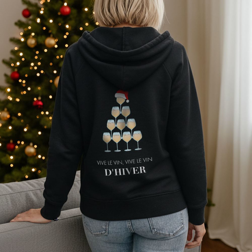 Sweat à capuche de Noël personnalisé - vin