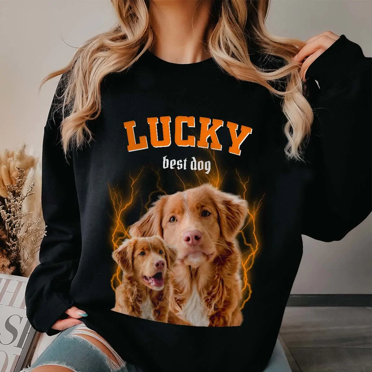 Pull Bootleg personnalisé avec votre animal de compagnie
