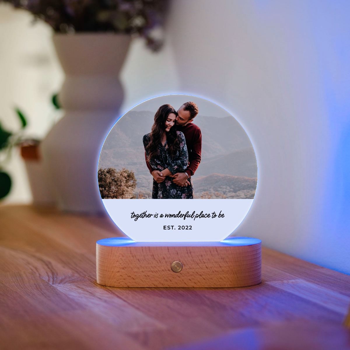 Cadre Photo Personnalisé Spotify - Plaque Lumineuse Avec Photo Et Texte - Cadeau Personnalisé Anniversaire, Saint-Valentin, Noël - 4