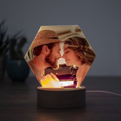 cadeaux de noel pour parents lampe LED avec photo