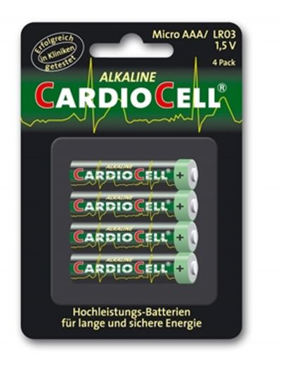 Lot de 4 piles Cardiocell Micro AAA-LR03 