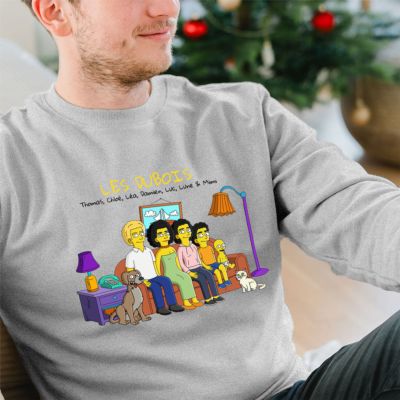 Pull personnalisé Famille cartoon - Illustration