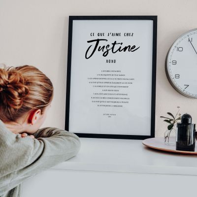 Poster Personnalisable Ce Que J’aime Chez… Poster personnalisé Poster Personnalisable Ce Que J’aime Chez…