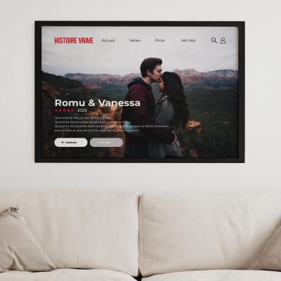 cadeau Saint Valentin femme Poster personnalisé - Netflix