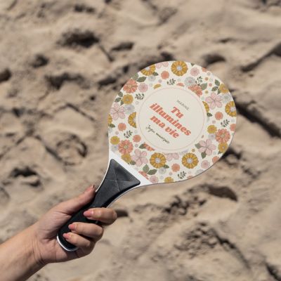 Set tennis de plage personnalisé avec motif et texte