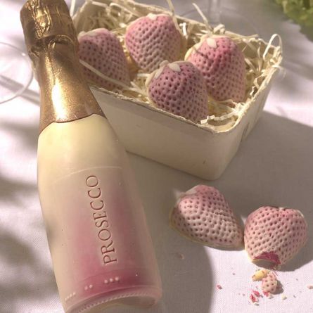 Fraises et Prosecco en Chocolat