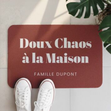 Paillasson personnalisé avec 3 lignes