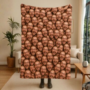 Couverture personnalisée avec visage