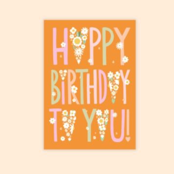 Carte d’anniversaire Fleurs