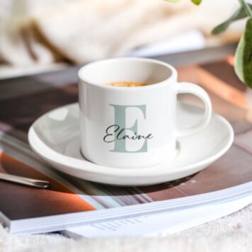 Tasse à café personnalisée avec monogramme